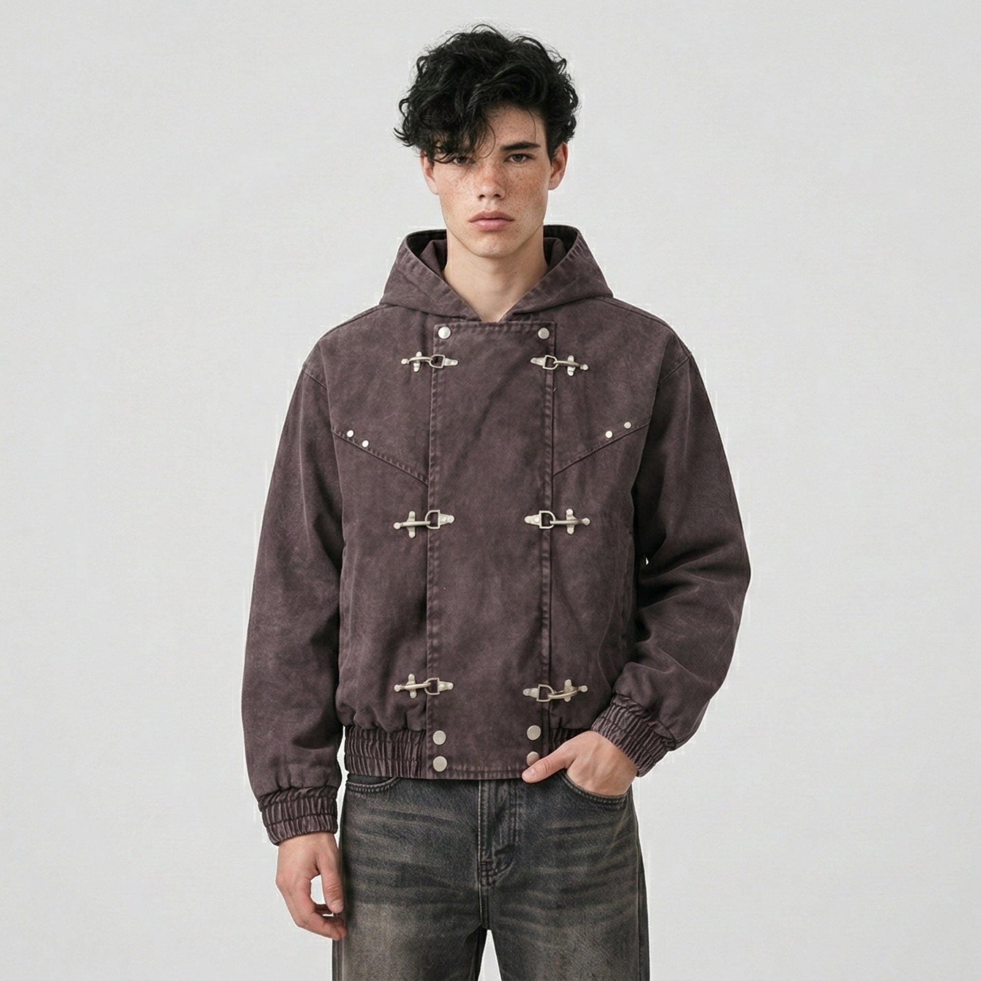FINN DISTRESSED BUCKLE JACKET