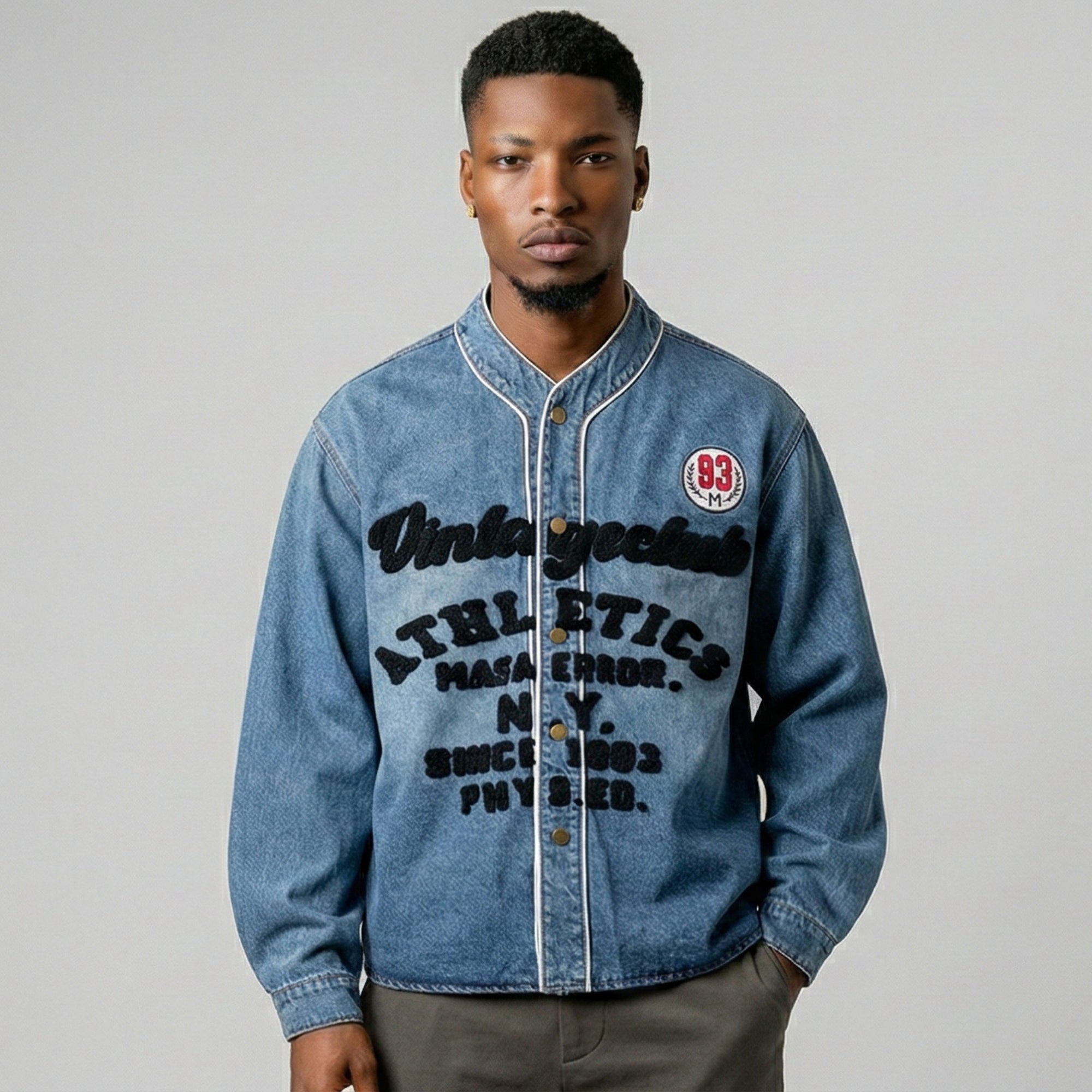 LOGAN EMBROIDERED DENIM SHIRT