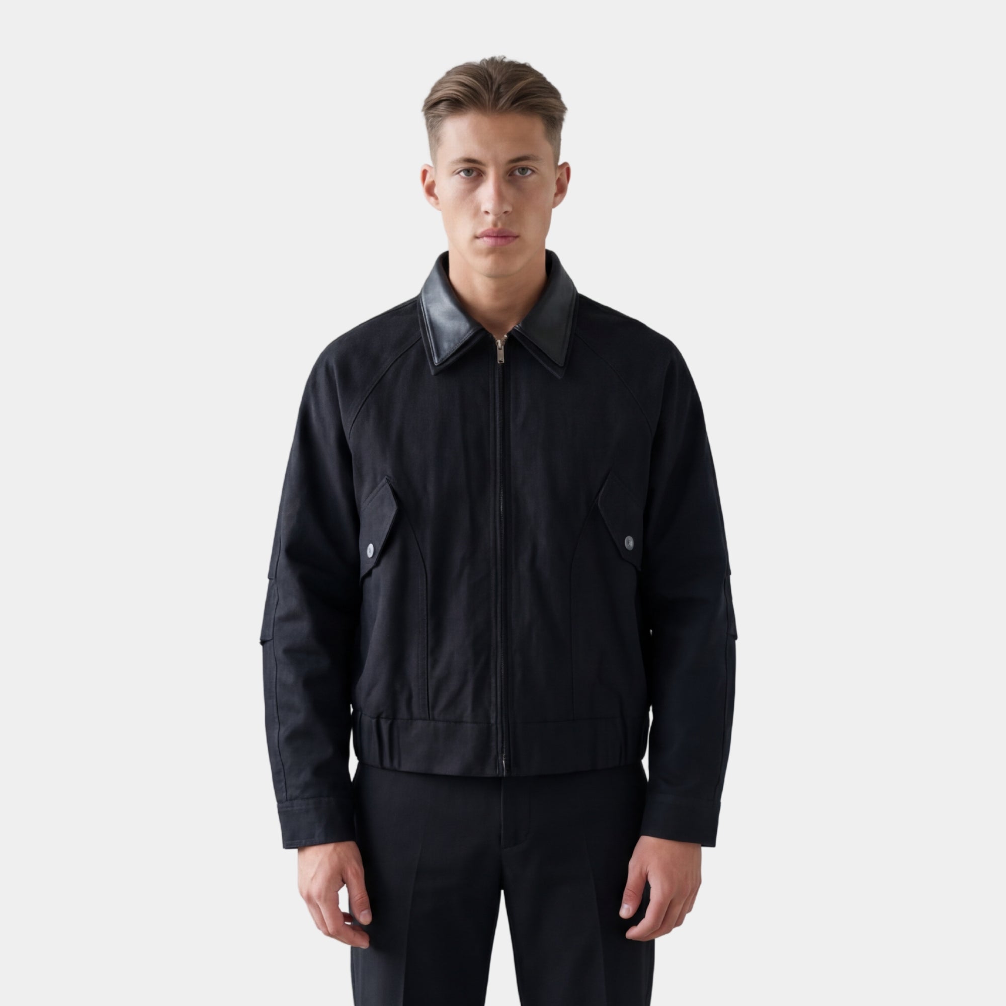 JUSTIN LAYERED LEATHER JACKET