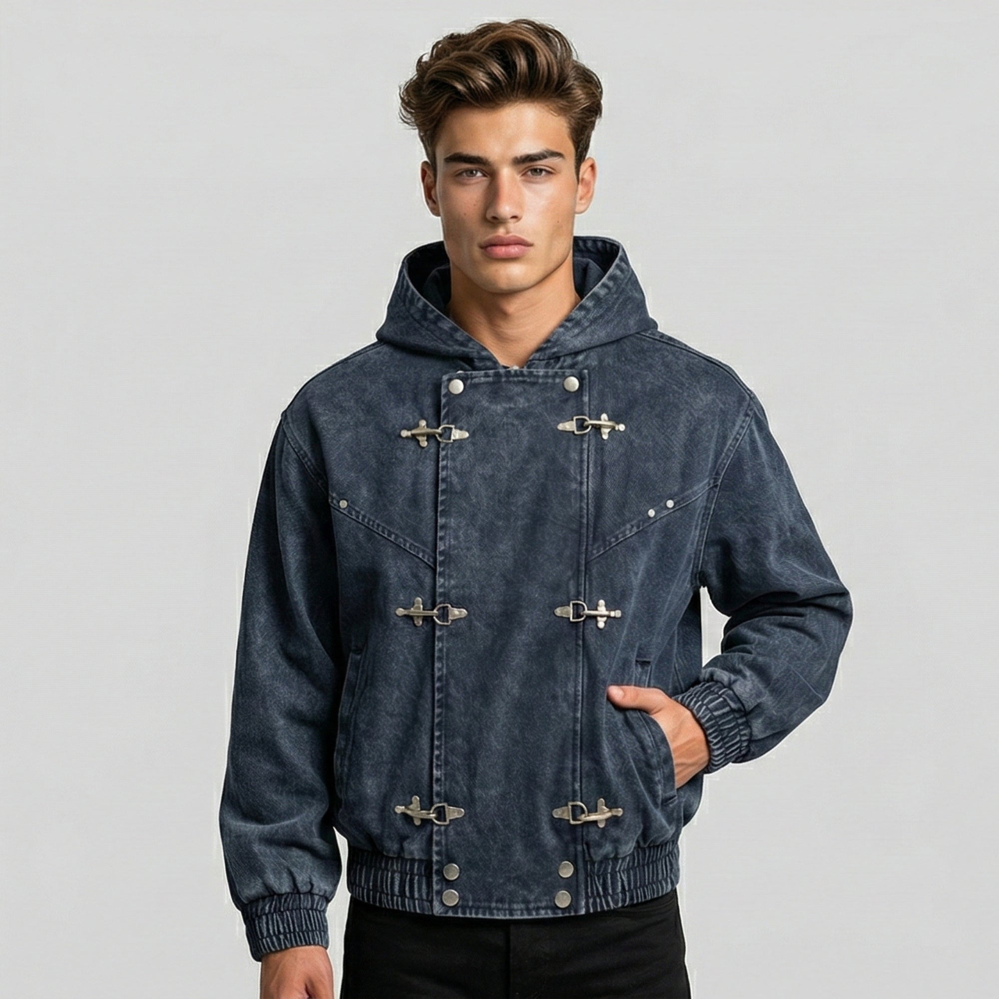 FINN DISTRESSED BUCKLE JACKET