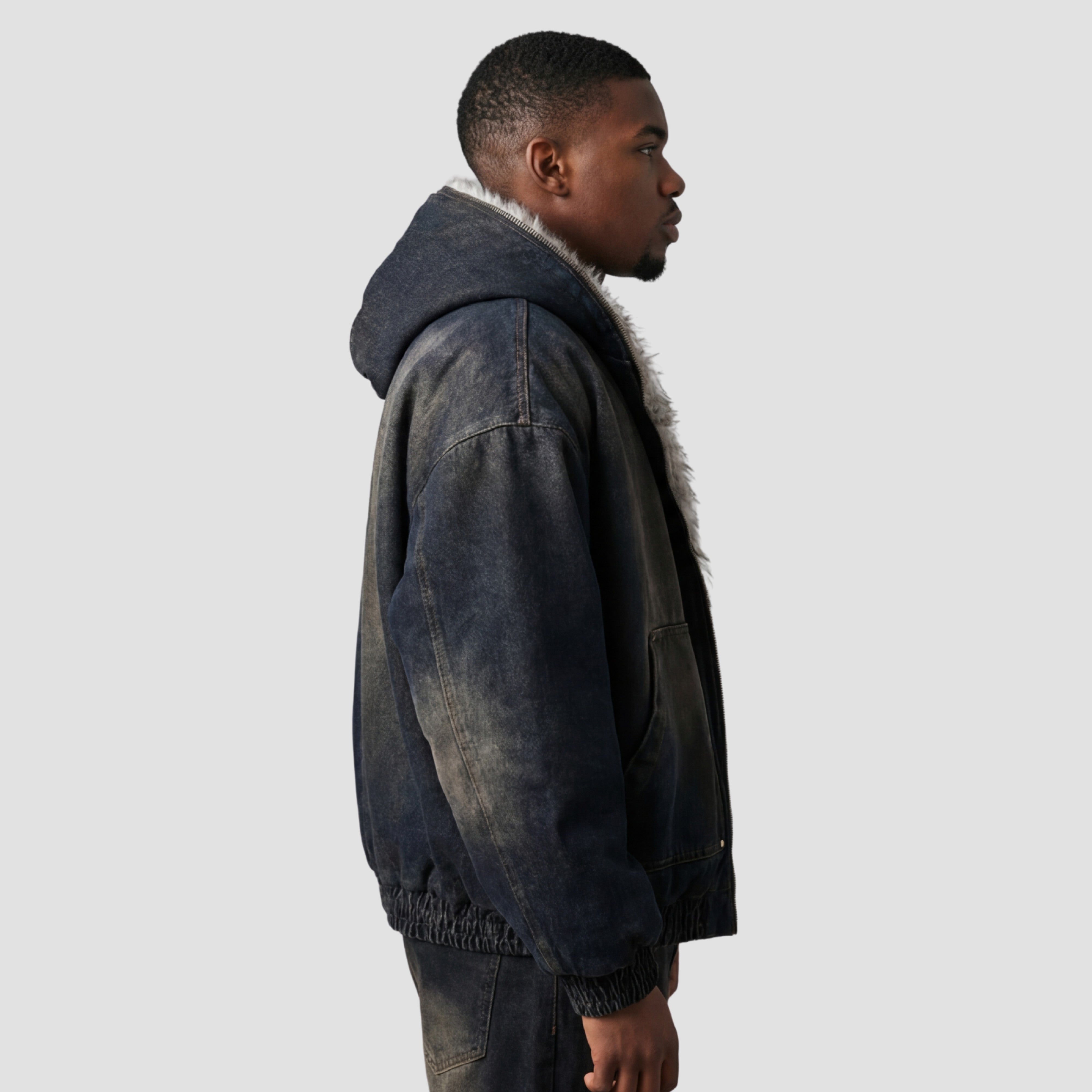 ARON FUR HOODED JACKET