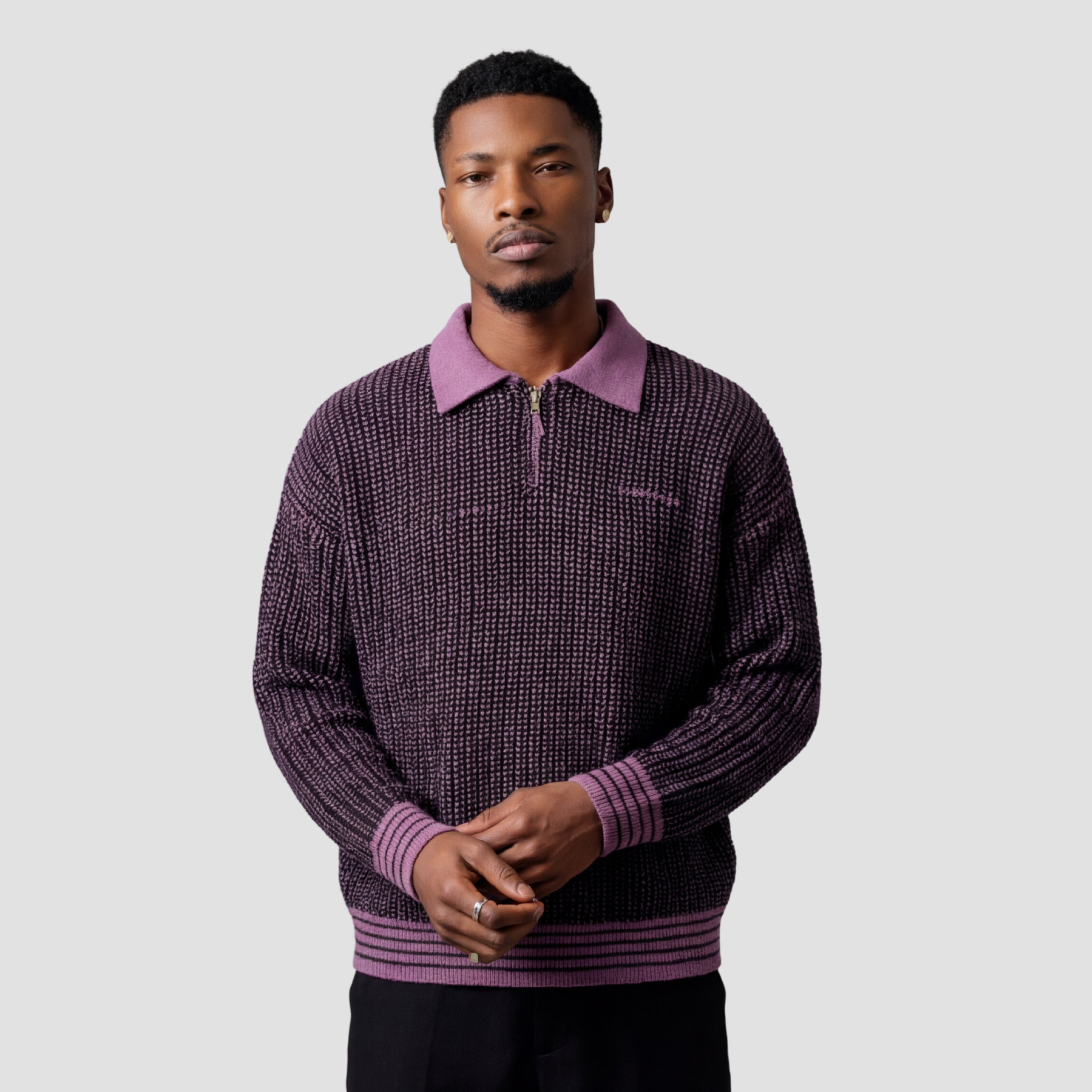 NATHAN ZIP KNIT PULLOVER