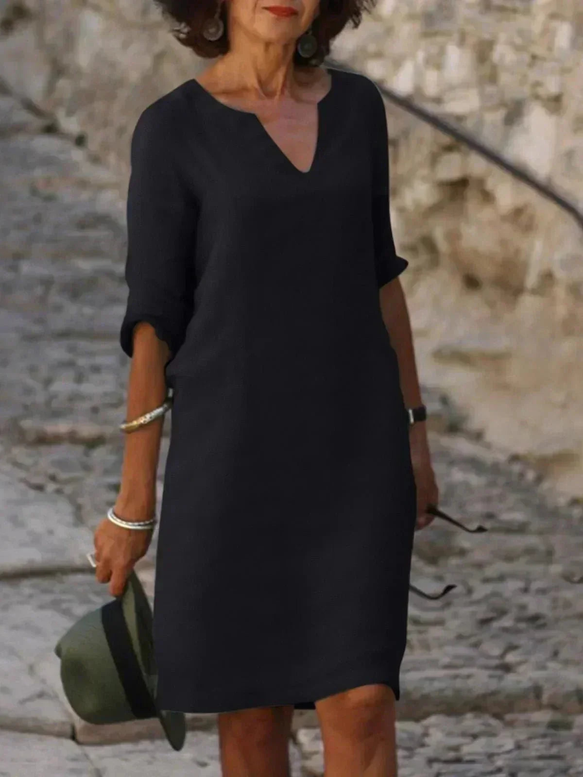 Judith | Relaxed V-Neck Dress