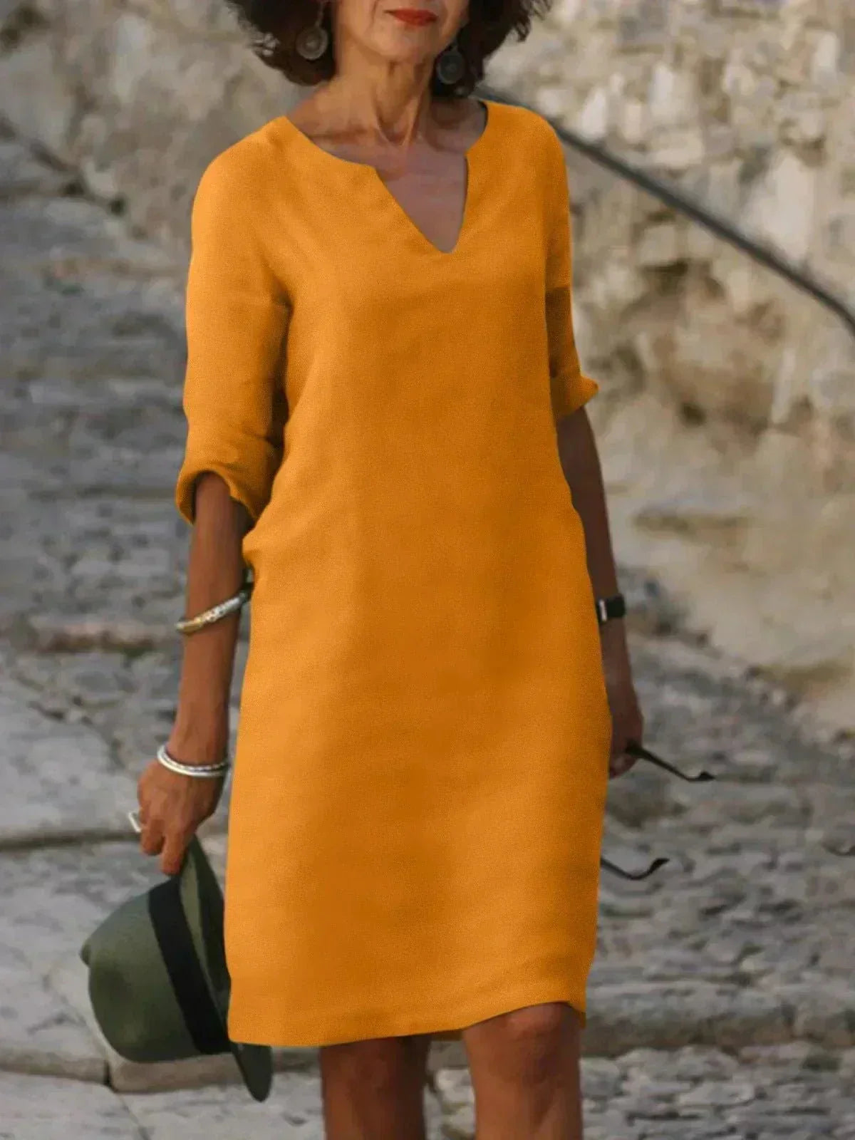 Judith | Relaxed V-Neck Dress