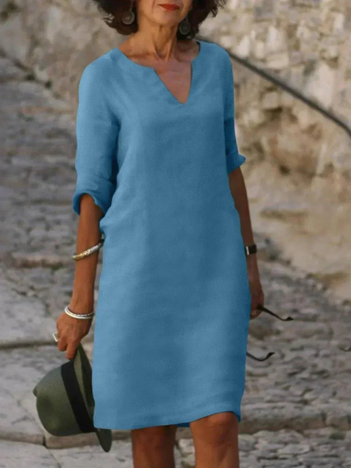 Judith | Relaxed V-Neck Dress